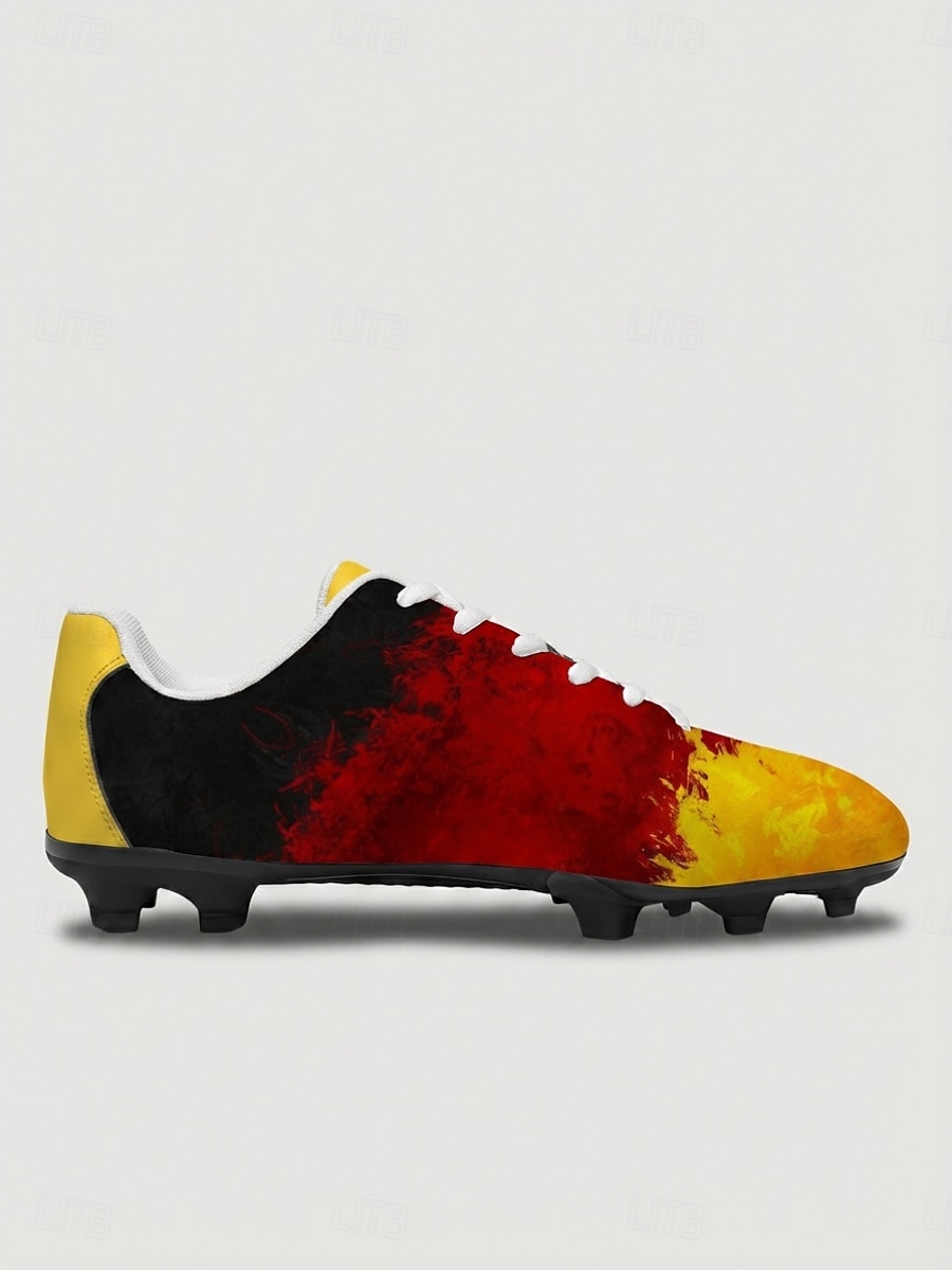 Men's Germany Flag Soccer Cleats - Lightweight Football Shoes with Anti-Slip Rubber Sole, Athletic Footwear for Training, Matches, Fan Events and Outdoor Soccer 2026 - $59.99 –P4