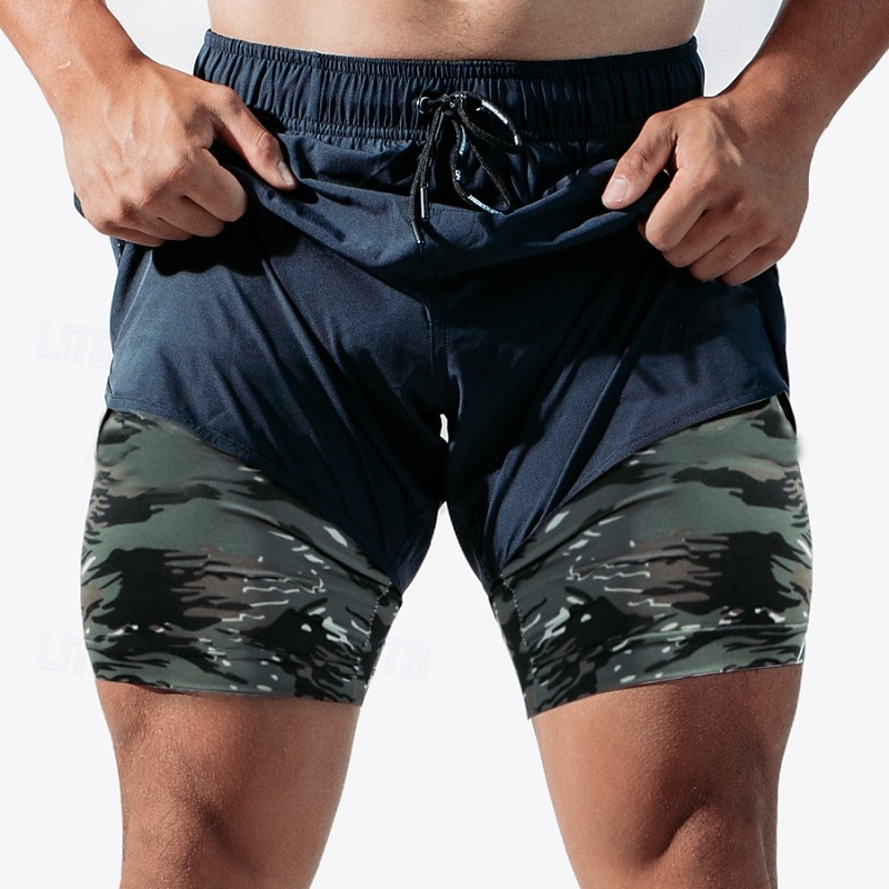 Herren Laufshorts Sportshorts Fitnessshorts Kordelzug Taschen Shorts Lässig Täglich Outdoor Sommer Frühling Schnelltrocknend Leicht Feuchtigkeitsableitend Atmungsaktiv Fitnessstudio Fitnesstraining 2026 - $20.99 –P11