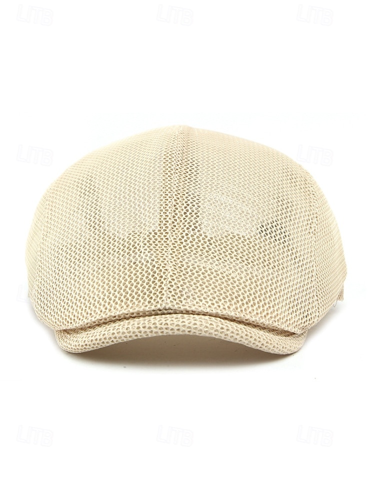 Herren-Baskenmütze aus Polyester-Mesh, atmungsaktive, verstellbare Schirmmütze in verschiedenen Farben für Outdoor-Aktivitäten wie Angeln, Reisen, Urlaub und den Alltag. 2026 - $14.99 –P7