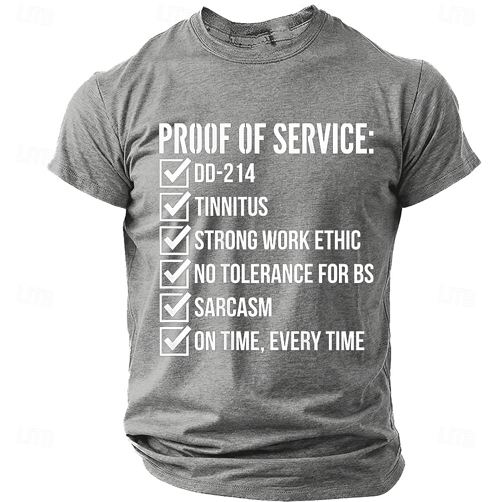 T-shirt voor mannen met dienstplichtmotief, grappig sarcastisch militair T-shirt, cadeau voor vaders en echtgenoten van veteranen 2026 - $18.99 –P6