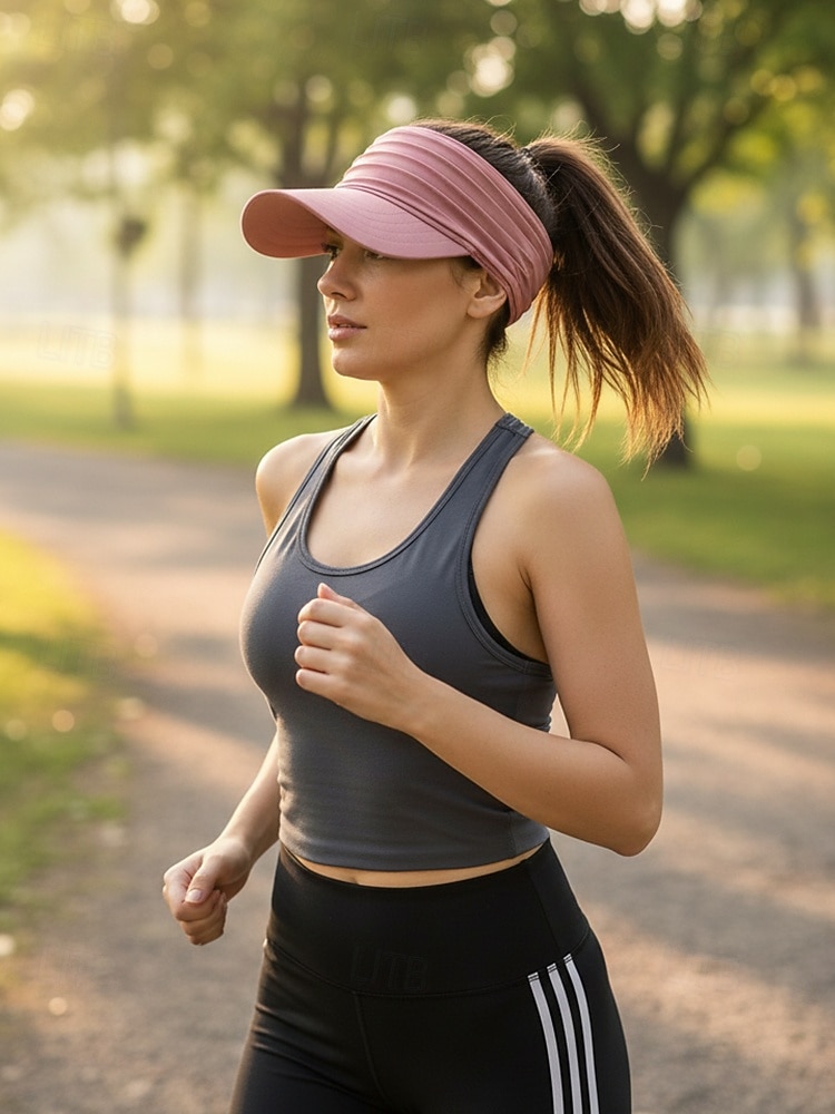Damespet met elastische polyester klep, gemaakt van stretchstof voor casual buitenactiviteiten, reizen en vakanties, verkrijgbaar in verschillende kleuren, comfortabele zomerpet voor dames 2026 - $11.99 –P1