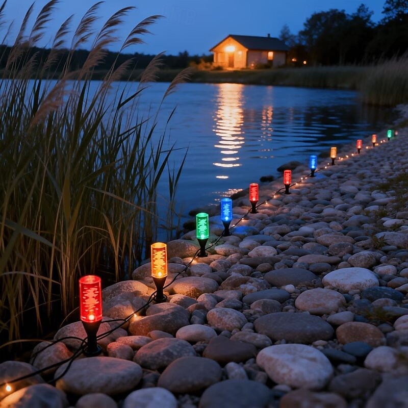 Outdoor Solar Lights Colorful LED Icicle Garden Stake Lights, IP65, Warm Glow Landscape Lighting, Ideal for Courtyards, Lawns, Patios, Walkways, Fences, And Party Decorations Lighting  10led / 20led 2026 - $35.99 –P1