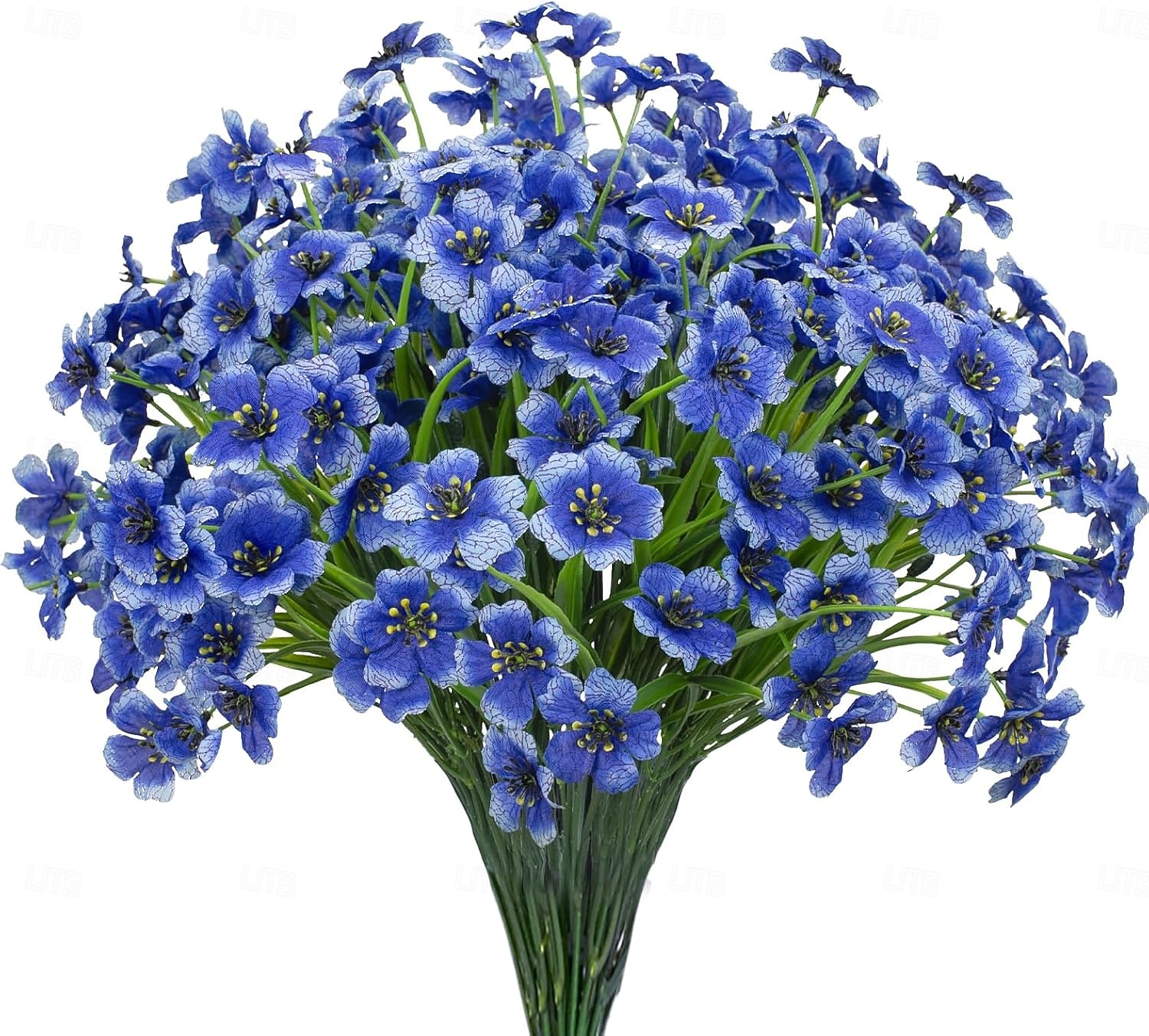 12 pachete flori artificiale rezistente la UV, plante de exterior, care nu se decolorează, arbuști artificiali din plastic, flori artificiale de mătase, jardinieră, verandă, decorațiuni interioare 2026 - $15.99 –P1