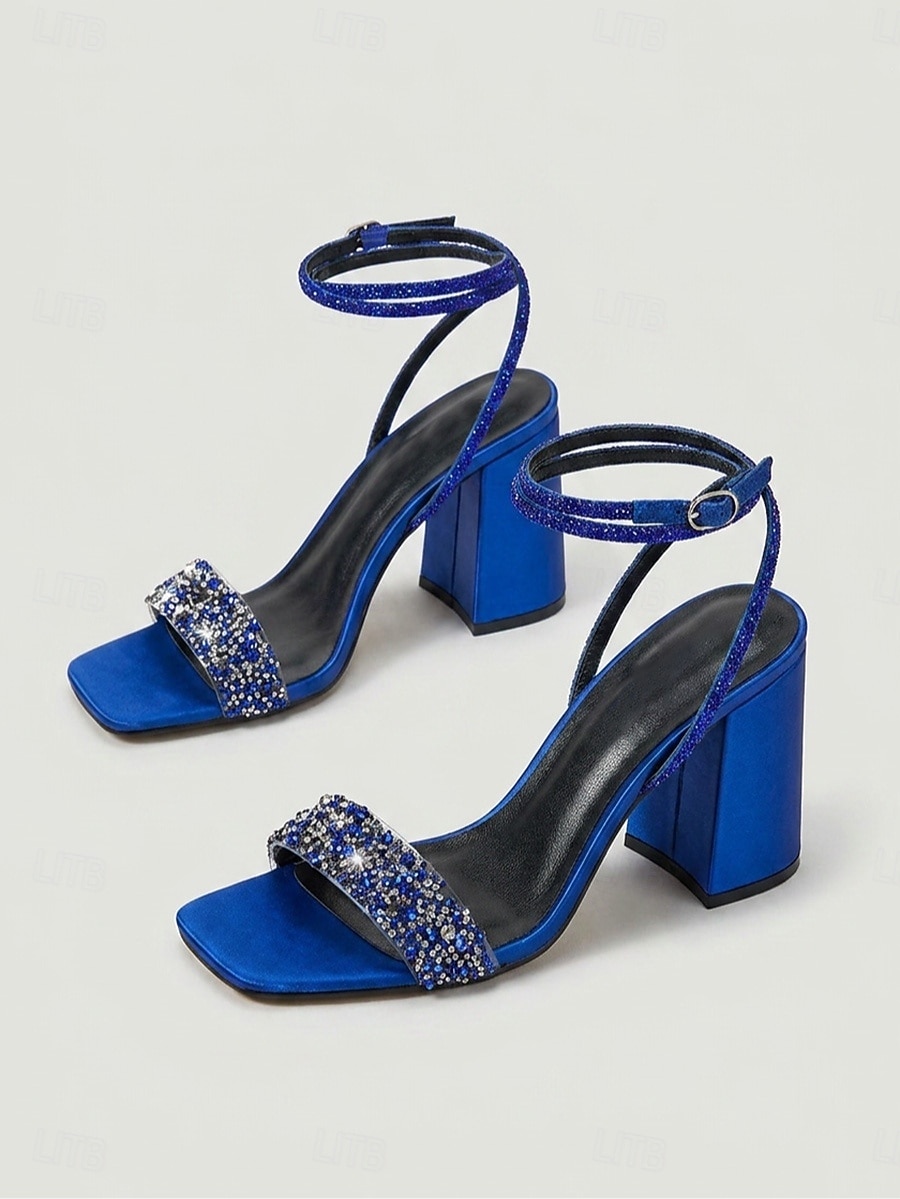 Women's Royal Blue Strappy High Heel Sandals - Elegant Cocktail Party Shoes 2026 - $34.99 –P5