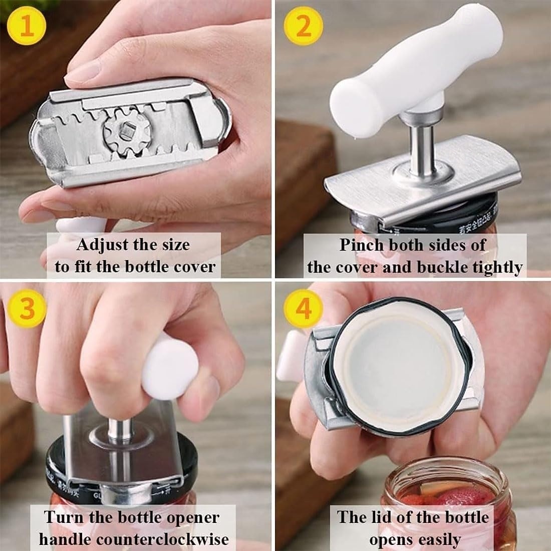 Lot de 2 ouvre-bocaux ergonomiques en acier inoxydable, pour une ouverture facile des couvercles. Conception métallique durable pour bocaux et récipients alimentaires. Pince pour ouvrir les bocaux de de 2026 ? $15.99 –P10