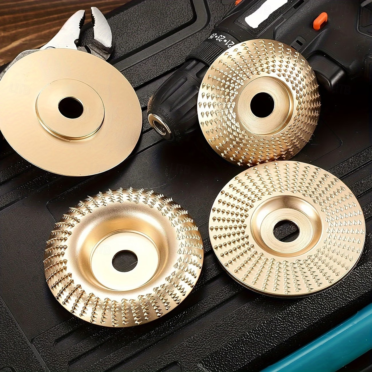 5/13/14Pcs Angle Grinder Wood Carving Disc Set, 4" Or 4 1/2" Angle Grinder with 5/8" Arbor, Grinding Wheel Shaping Discs for Wood Grinding, Stump Grinder, Wood Angle Grinder Additions 2026 - $23.99 –P5