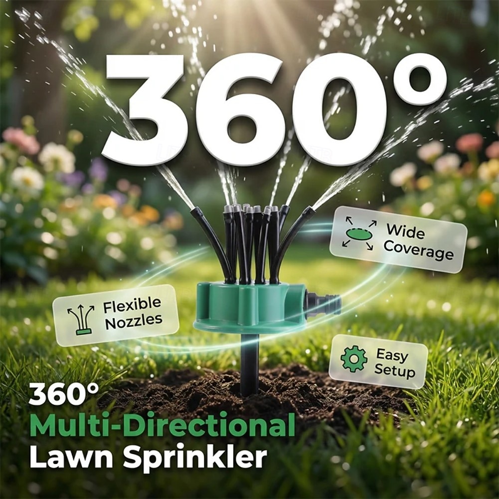 360° Coverage Precision Garden Irrigation Sprinkler, Lawn Yard Garden Sprinkler, Adjustable Flexible Watering System for Lawn, Flower, Grass, Plants 2026 - $15.99 –P2
