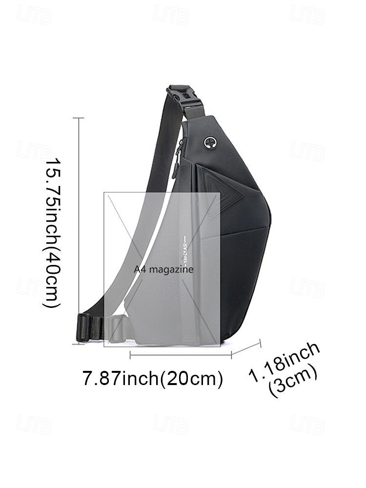 Men's Crossbody Sling Bag, Waterproof Durable Polyester with Adjustable Strap, Modern Minimalist Design for Urban Commuting, Travel, and Daily Casual Use 2026 - $19.99 –P10
