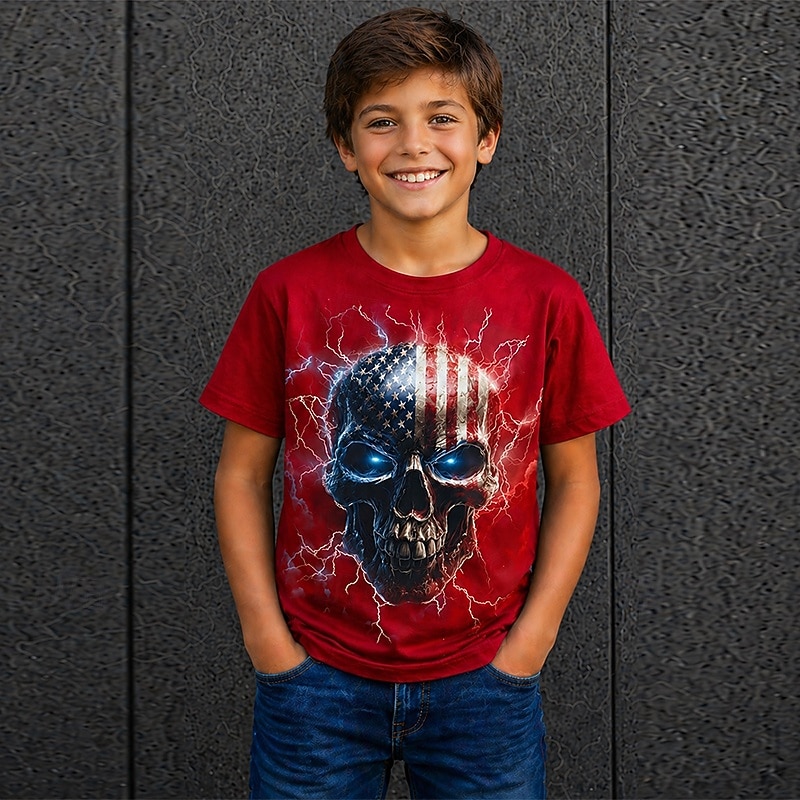 Boys' 3D Graphic Geometric T shirt Tee Short Sleeve 3D Print Summer Spring Sports Fashion Streetwear Kids 4-12 Years Crew Neck Casual Daily Outdoor Regular Fit 2026 - $15.99 –P3