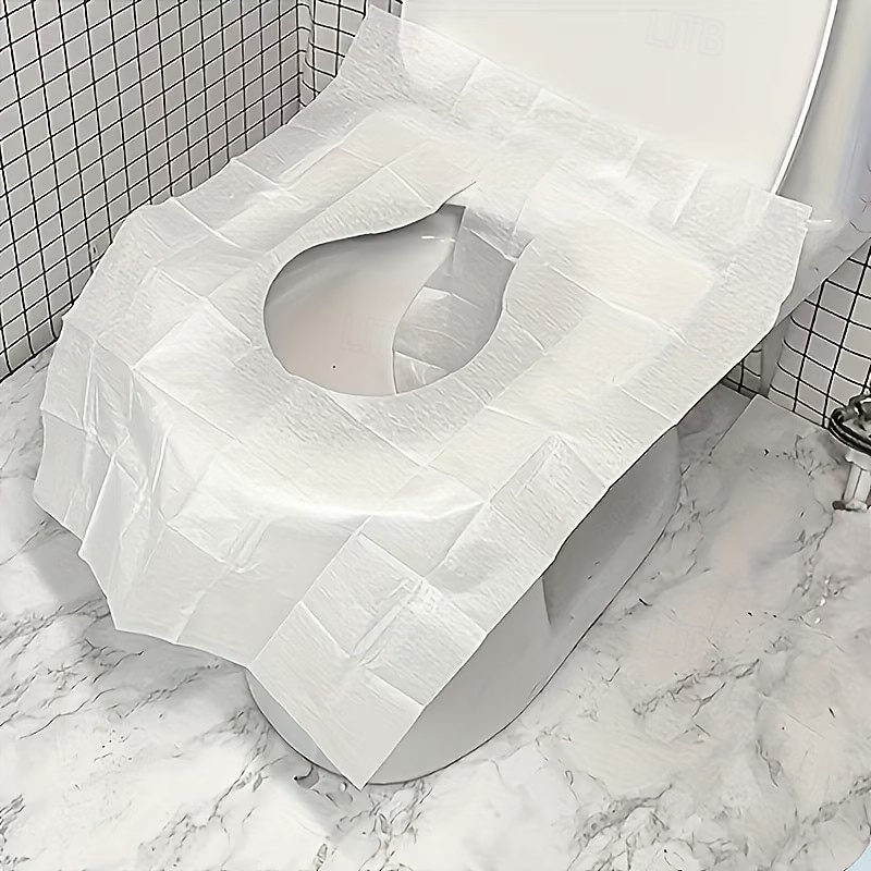 50 protège-sièges de toilettes jetables, papier toilette portable pour les voyages, papier pour siège de toilette de 2026 ? $13.49 –P1