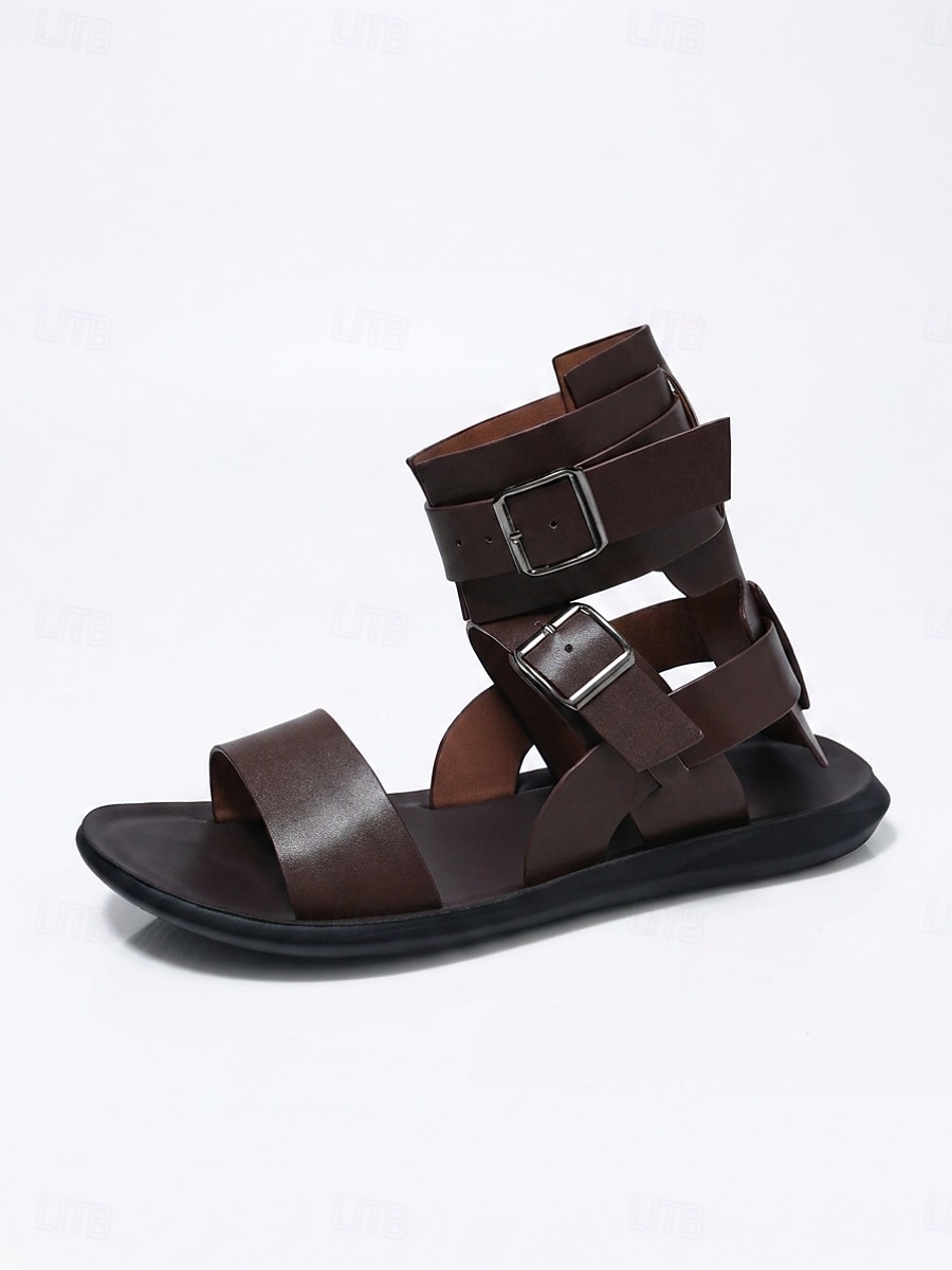 Men's  Strappy Sandals Casual Comfort Summer Shoes Classic Open-Toe Footwear for Outdoor Resort, Holiday Travel, Beachside Leisure and Everyday Wear 2026 - $34.99 –P3