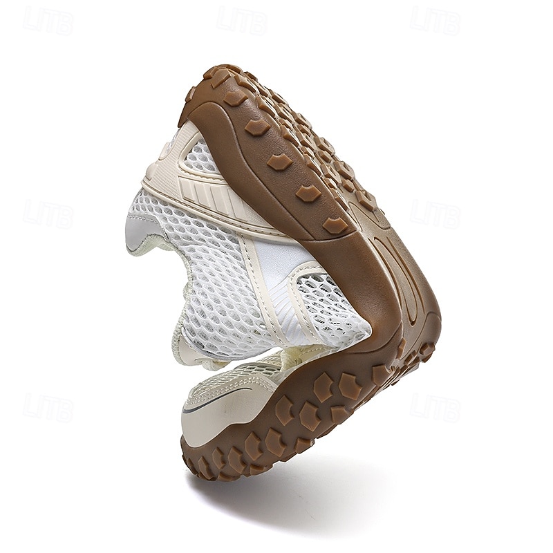Tênis masculino branco minimalista - modelo com biqueira larga e ajuste amplo em mesh - leve e respirável, ideal para caminhadas, viagens, uso diário e atividades casuais ao ar livre. de 2026 por $46.99 –P13