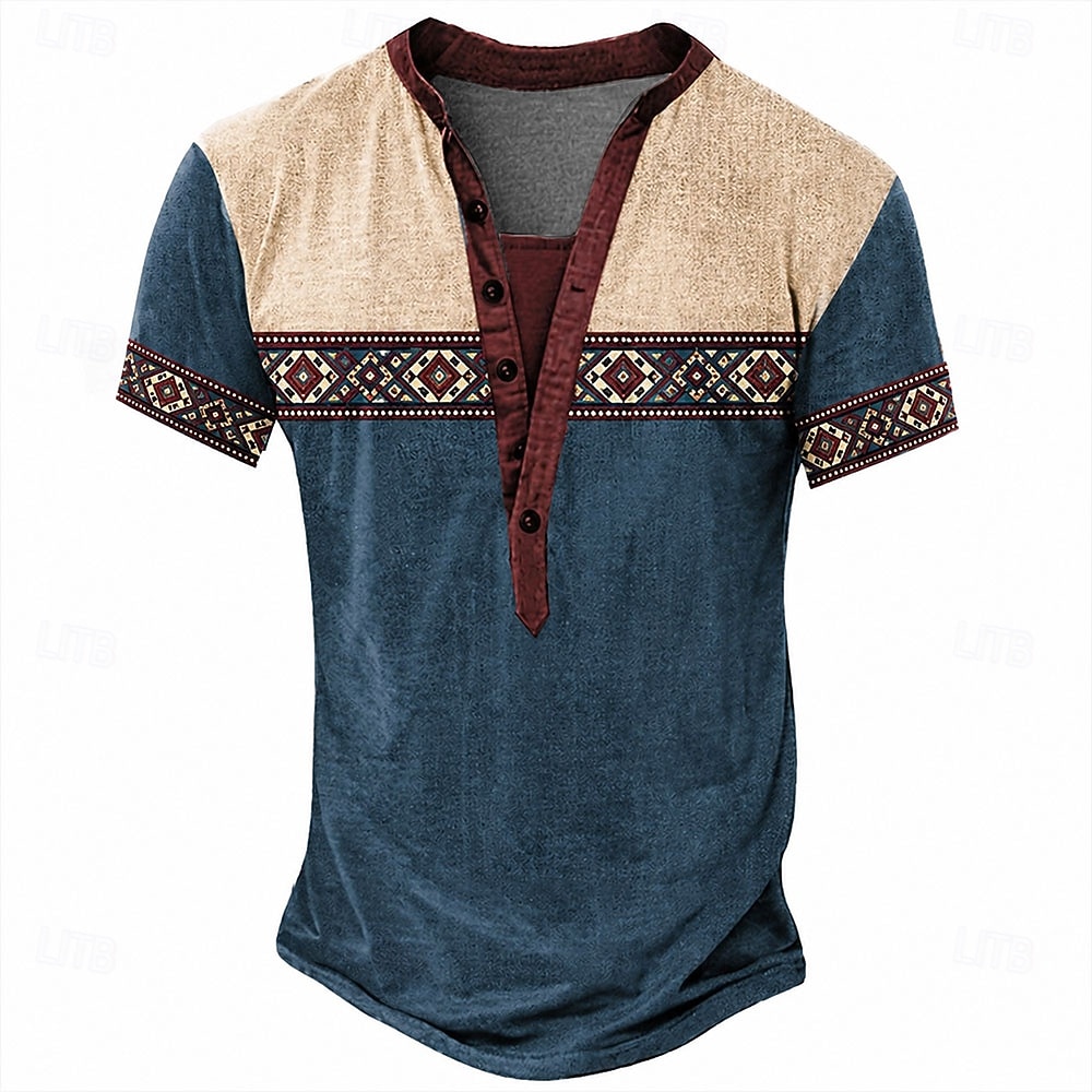 Miesten Retro T-paita Henley-paita T-paidat Lyhythihainen Suunnittelija Perus Klassinen Kausaliteetti Päivittäin ulko- Kevät kesä Kesä Kevät Järvensininen Laivaston sininen Tumman vihreä Vaalean 2026 - $16.99 –P4