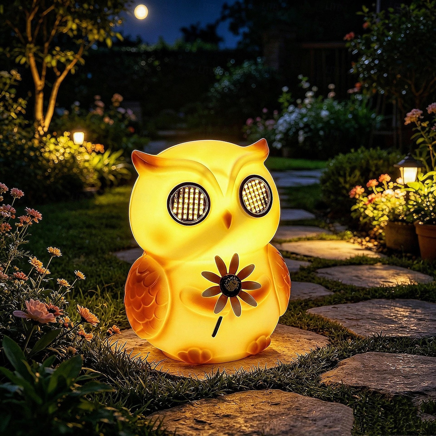 Lampes solaires d'extérieur en forme d'animaux, figurines lumineuses étanches en plastique représentant un lapin et un hibou, lampes décoratives solaires pour terrasse, pelouse, allée, parterre de de 2026 ? $34.99 –P7