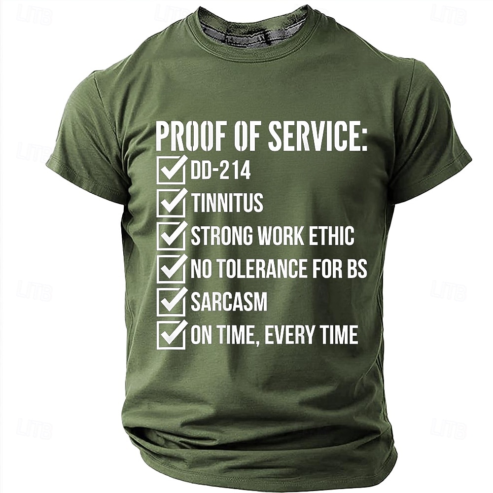 T-shirt voor mannen met dienstplichtmotief, grappig sarcastisch militair T-shirt, cadeau voor vaders en echtgenoten van veteranen 2026 - $18.99 –P1
