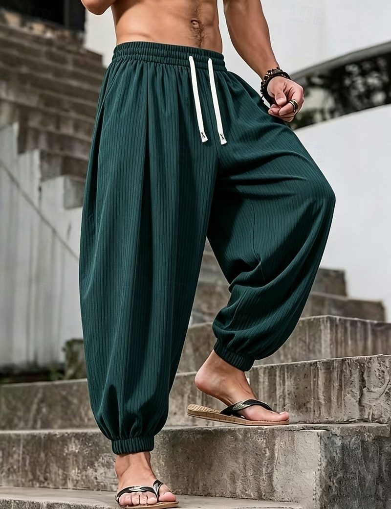 Per uomo Joggers Pantaloni Pantaloni casual Pantaloni a Nido d'Ape Coulisse Tasca Elastico in vita Tinta unica Asciugatura Rapida Leggero Quotidiano All'aperto Vacanza Vacanza Elegante Nero Bianco del 2026 a $26.99 –P3