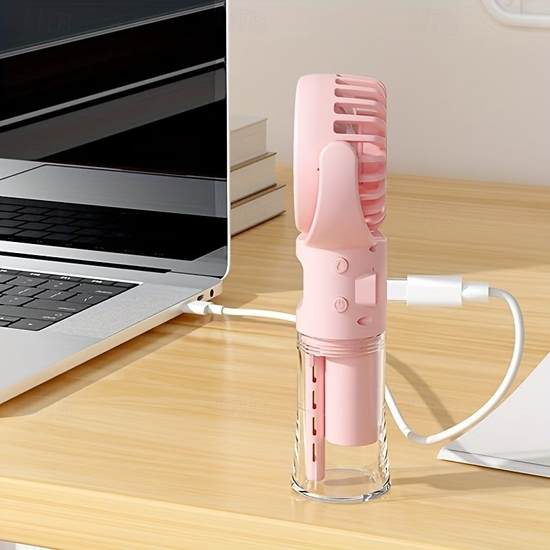 Handheld Spray Fan Desktop Humidifying Fan Outdoor Portable Handheld Fan Small Spray Fan with 4-Speed Adjustment 2026 - $19.99 –P5