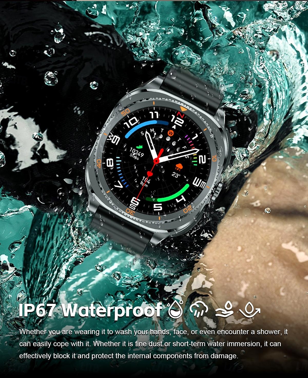 Reloj inteligente 2 en 1 con auriculares, reloj inteligente con auriculares Bluetooth integrados para música. &Llamadas, monitor de actividad física con pantalla táctil HD para hombres y mujeres, 2026 - $107.99 –P13