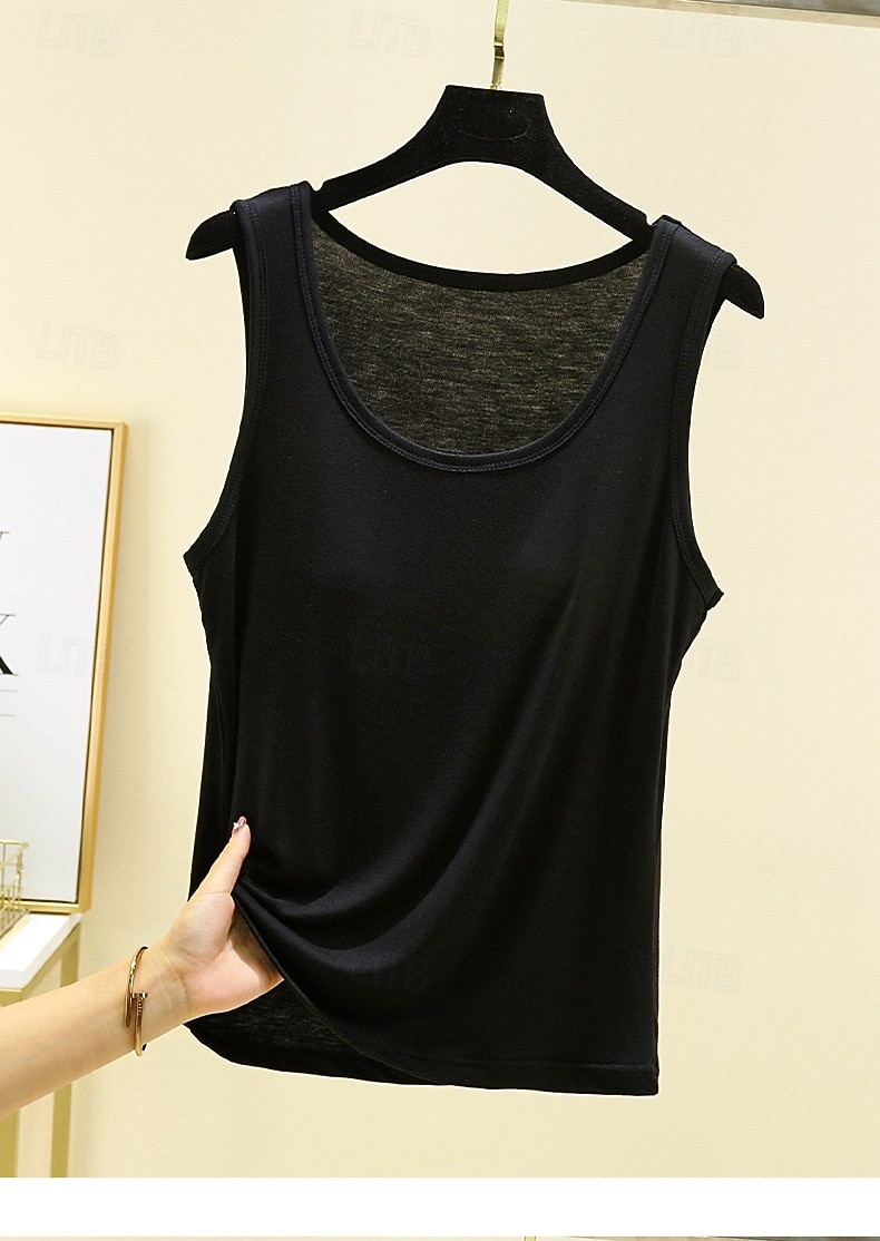 Femmes Top à épaules dénudées Texture Couleur Unie Occasionnel Sans manches Hauts Réguliers Occasionnel Bleu Ciel Gris métallisé Vert paon Noir Racine de Lotus Rose Été Printemps de 2026 ? $12.99 –P8