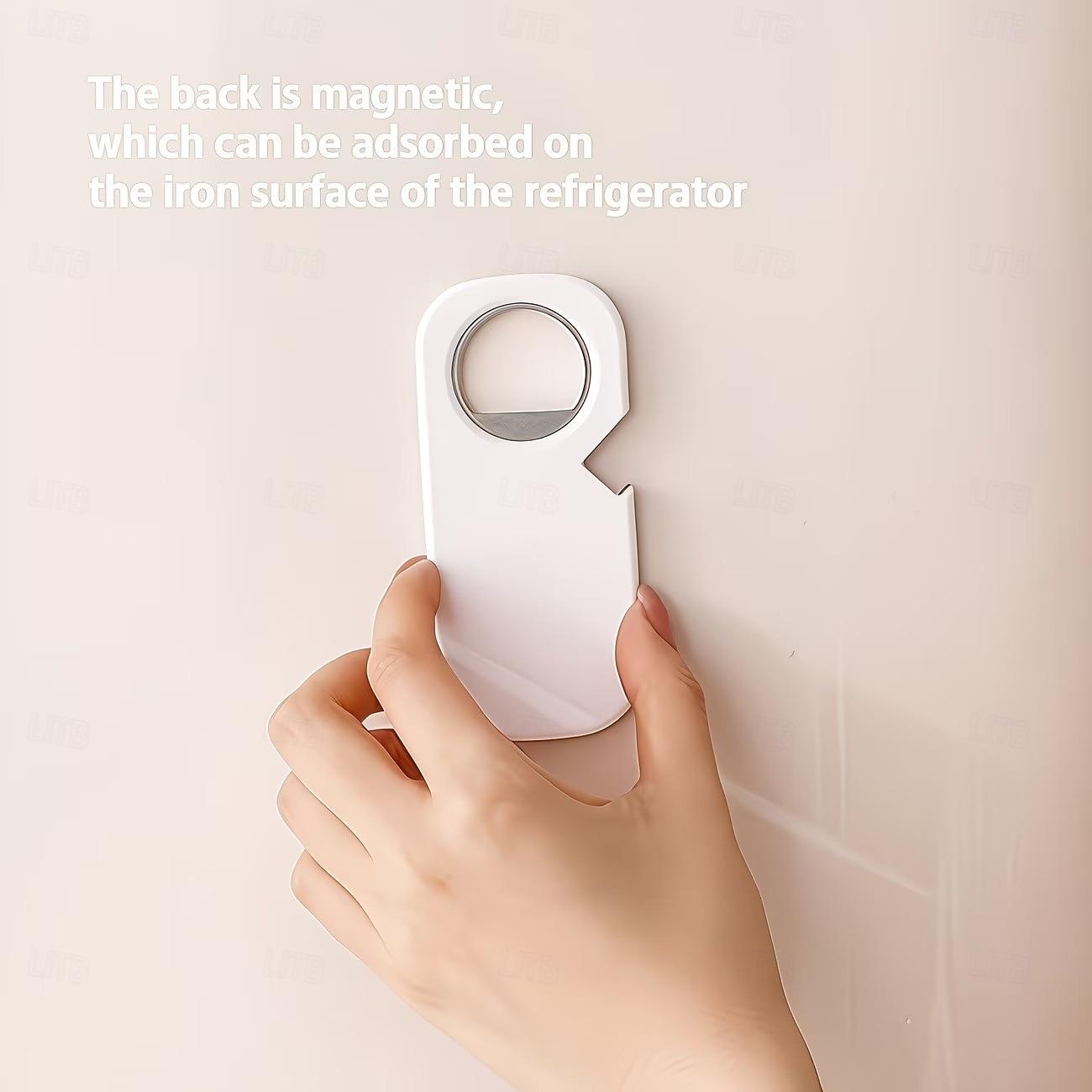 2/5 buc deschizător magnetic de sticle din oțel inoxidabil, instrument de deschidere a capacelor trei în unu, deschizător de capace de cutii și sticle de bere, antiderapant și care economisește efort 2026 - $9.99 –P4