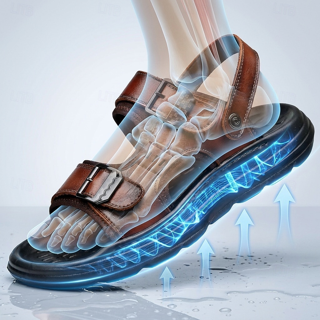 Sandales de pêcheur pour hommes, sandales de marche à bout ouvert avec boucle réglable, chaussures d'extérieur confortables pour la plage, les voyages et le quotidien de 2026 ? $46.99 –P3