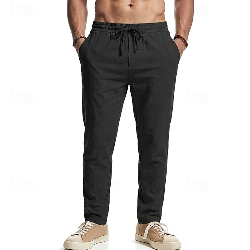 Medieval Renacimiento Pantalones Vikingo Tejido con 95% de mezcla de lino Plano Disfraz Hombre Víspera de Todos los Santos Carnaval Rendimiento LARP Feria Ren Adulto Pantalones 2026 - $21.99 –P19