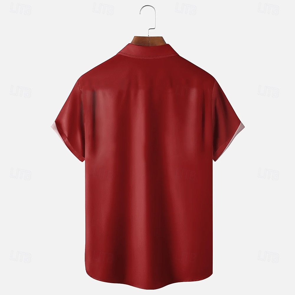 Canada Day Men's Maple Leaf Beaver National Flag Shirt Summer Shirt Button Up Shirt Short Sleeve Patriotic Outdoor Holiday Summer Spring Turndown 3D Print Collared Shirts Front One Pocket Black Pink 2026 - $25.99 –P4