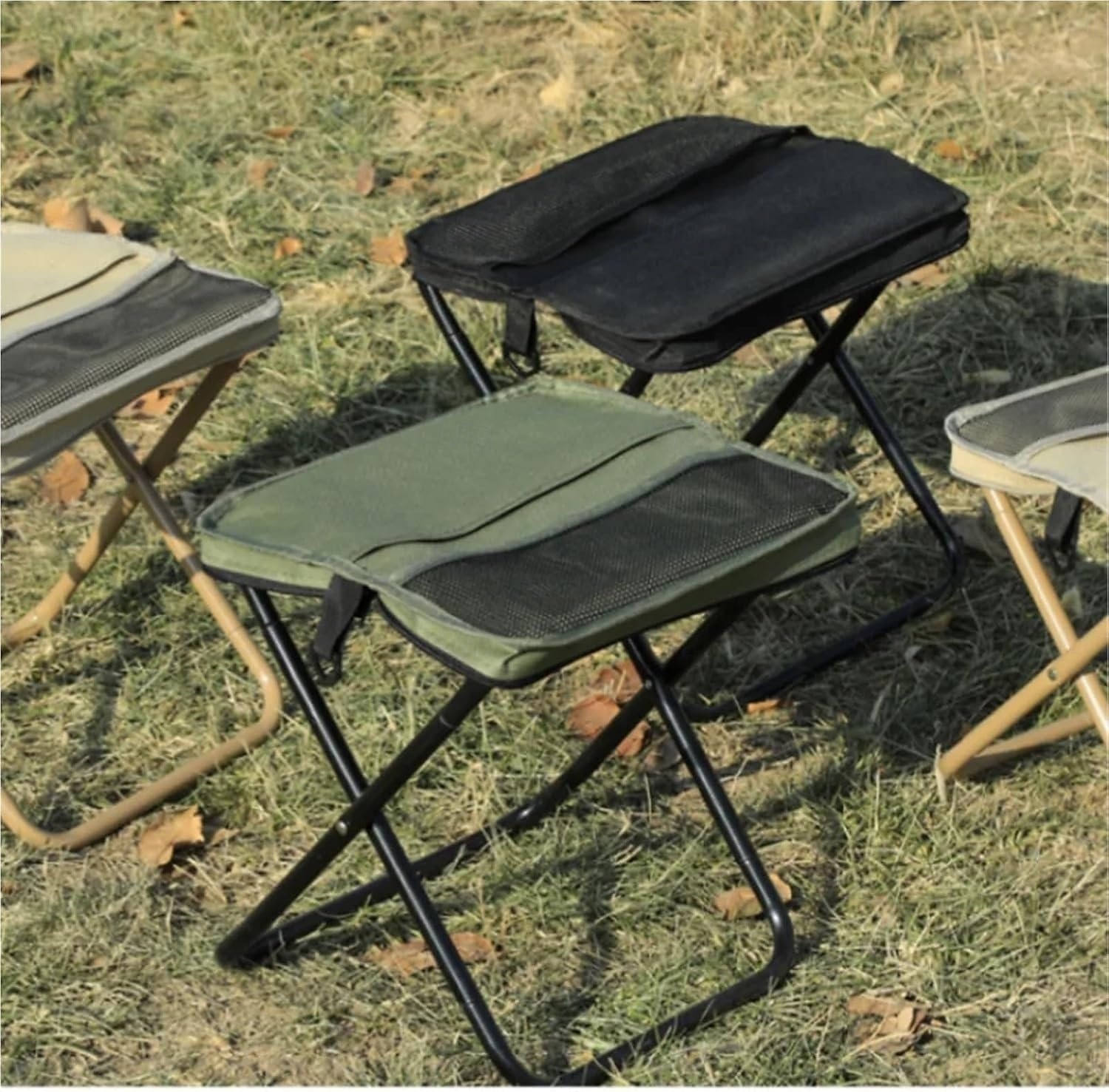 Foldable Backpack Stool, Portable Folding Stool with Sling Bag, Compact Outdoor Seat for Adults with Shoulder Strap, Supports up to 300 lbs for Camping, Fishing, Hiking, Travel, Picnic 2026 - $16.99 –P4