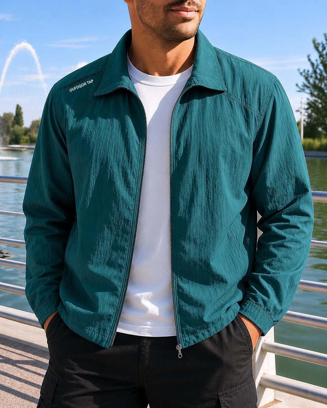 Hombre Color sólido Chaqueta para correr Chaqueta para exteriores Verano Primavera Full Zip Manga Larga Deportivo Protección Solar Ligero Transpirable Tenis Golf Corriendo Gris oscuro Azul Gris Claro 2026 - $20.99 –P6