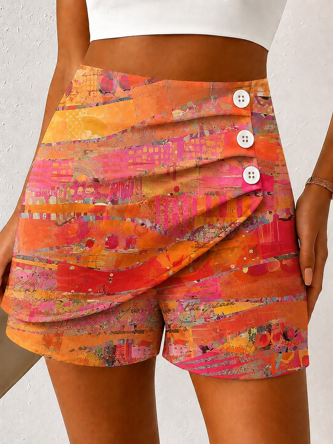 Mujer Chinos Pantalón corto Elegante Vacaciones Vintage Corto Alta cintura Graphic Mariposa Abstracto Multi capa Secado rápido Cómodo Transpirable Rígido Diario Exterior Vacaciones Azul Piscina 2026 - $19.99 –P1