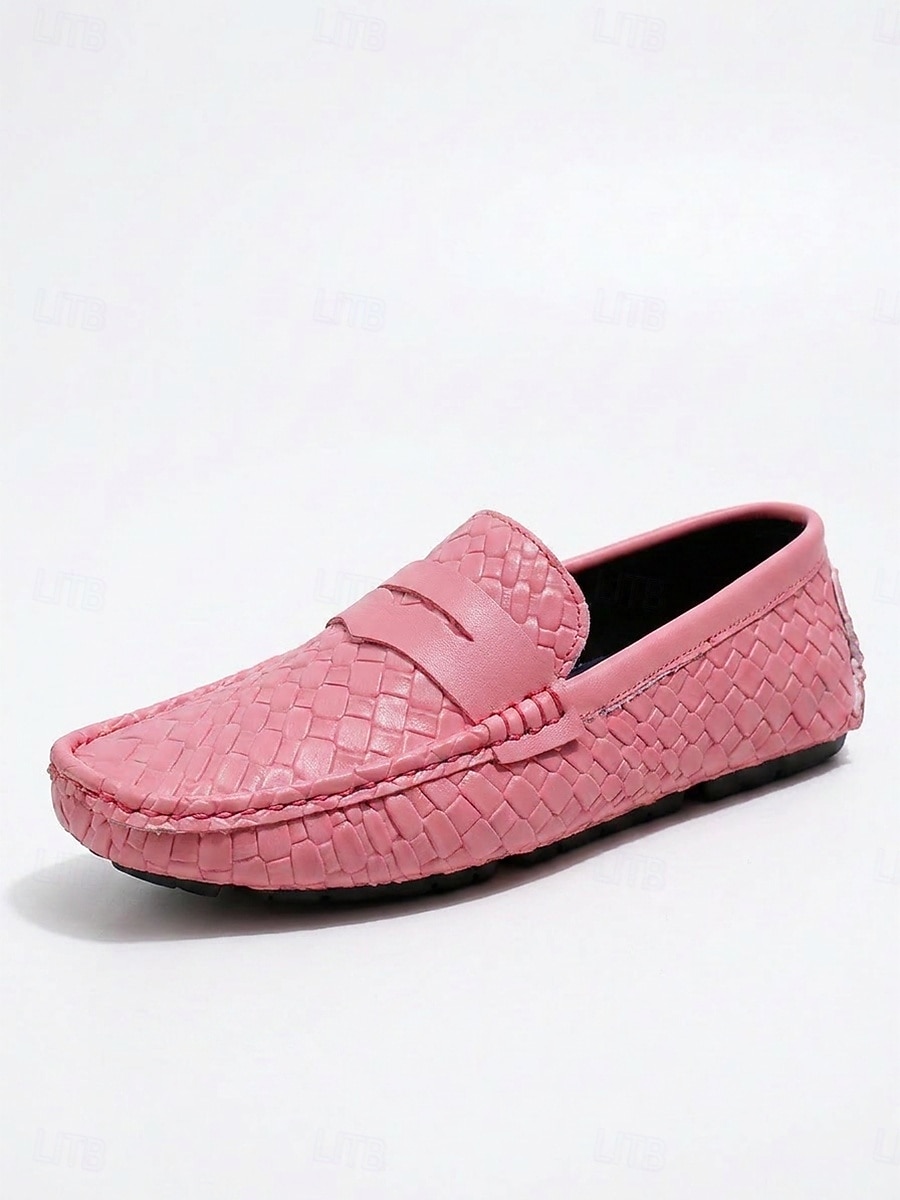Mocassins masculinos brancos estilo penny loaf - sapatos leves e macios, fáceis de calçar - calçado refinado para noites de resort, jantares de férias, encontros na praia e um estilo elegante e descontraído. de 2026 por $42.99 –P13