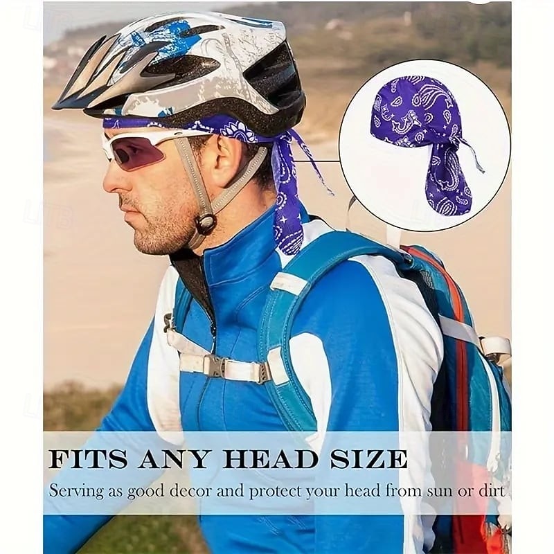 Paisley avkjølende hodeskjerflue hurtigtørkende, elastisk sykkelsportslue utendørs piratbandana for menn og kvinner, fitness, løping, treningsstudio, helårs hodeplagglue 2026 - $9.99 –P4