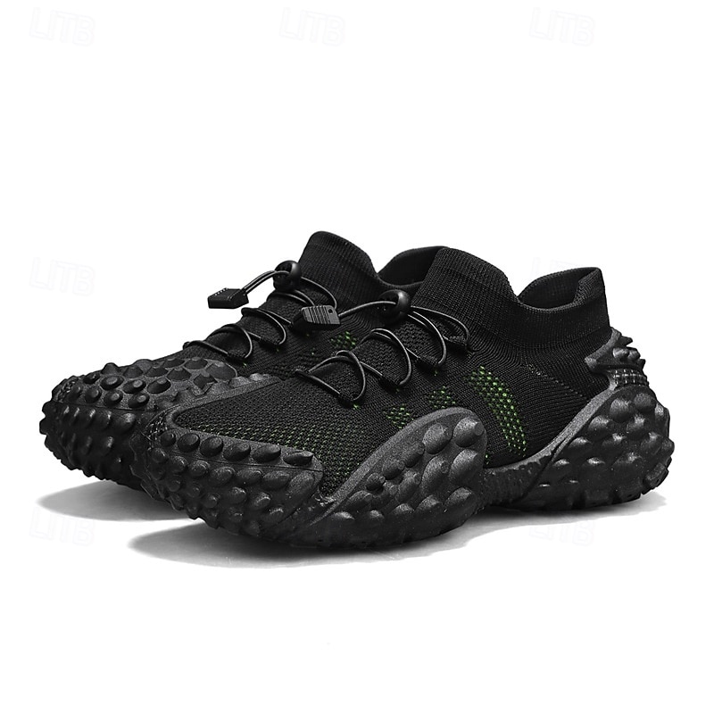 Men's Knit Sock Sneakers, Lace-Up Chunky Sole Walking Shoes, Breathable Sport Casual Shoes for Hiking, Travel, Daily Wear 2026 - $32.99 –P7