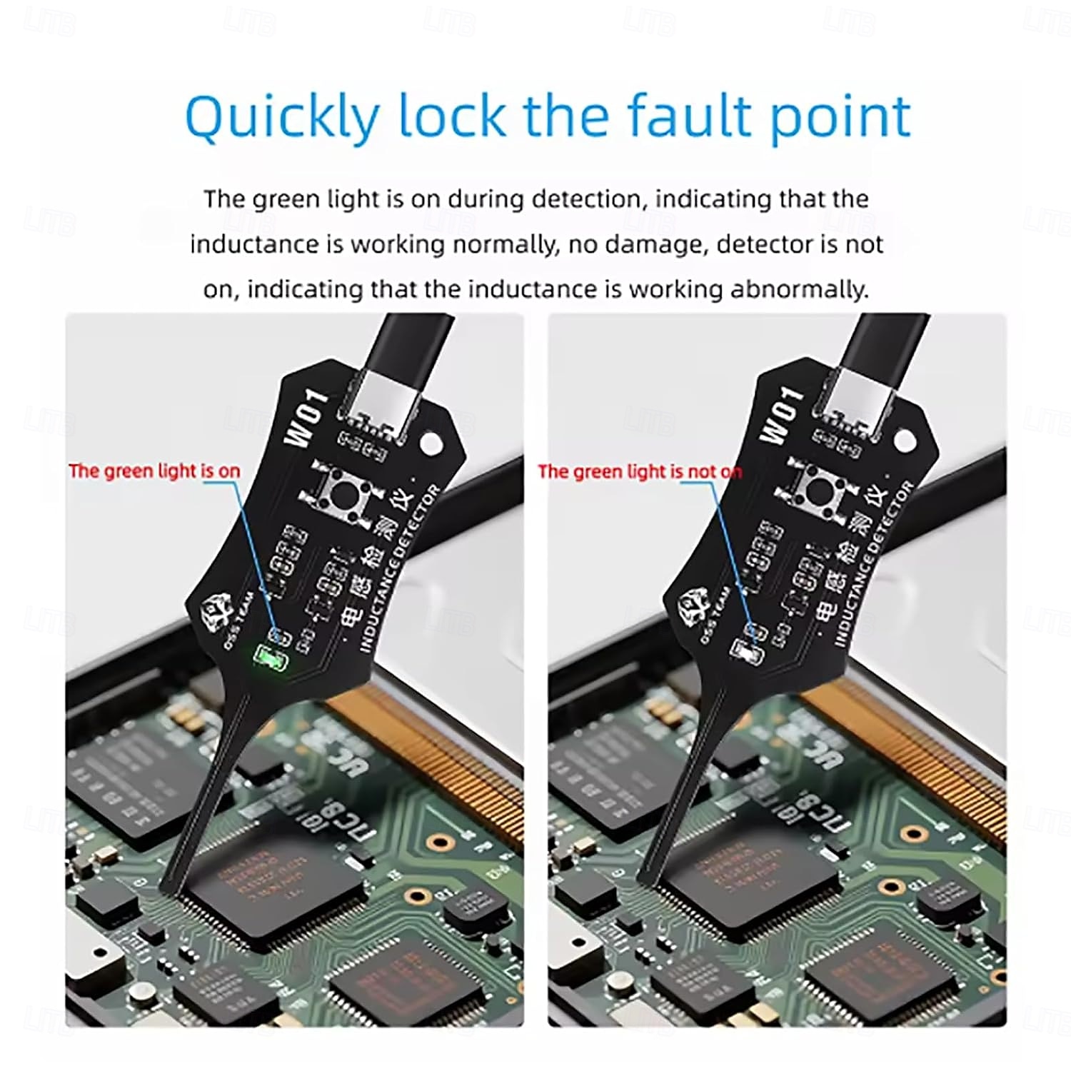 Probador de inductancia tipo C, probador de bobinas de placa base, detector de inductores de placas de circuitos electrónicos para reparación de componentes de placas base de teléfonos, herramienta de 2026 - $15.99 –P9
