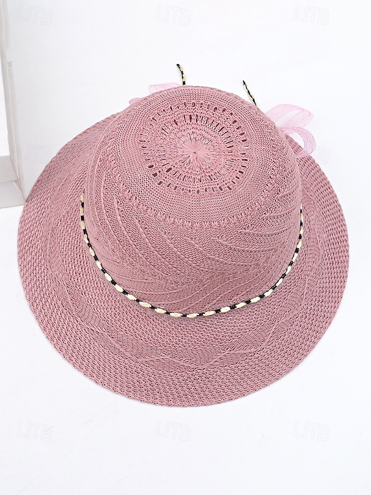 Women's Bohemian Straw Sun Hat, Multi-Color Wide Brim Beach Vacation Hat with 3D Flower Decor for Casual Wear 2026 - $9.99 –P9
