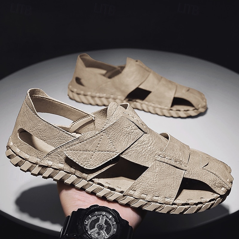 Men's Beige Fisherman Sandals - Lightweight Adjustable Comfort Summer Shoes - Casual Outdoor Footwear for Travel, Beach Vacation, Daily Leisure and Warm Weather Wear 2026 - $42.99 –P3
