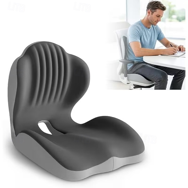 Cuscino ergonomico in memory foam con supporto lombare e per la schiena, ideale per sedia da ufficio, sgabello e sedile auto. Allevia il mal di schiena, riduce la pressione ed è il regalo perfetto per del 2026 a $35.99 –P1