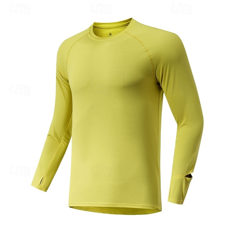 Men's Solid Colored Running T-Shirt Compression Shirt Casual Polo Shirts Running Shirt Summer Spring Fall Fall / Winter Long Sleeve Quick Dry Lightweight Moisture Wicking Gym Workout Active Training 2026 - $22.99 –P1