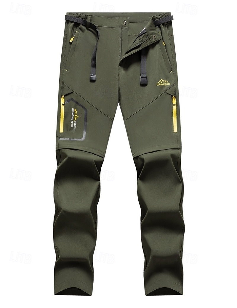 Herr Långbyxor Taktiska byxor Casual byxor Vandringsbyxor Utomhusbyxor Ficka Konvertibel Ensfärgat Vattentät Snabb tork Dagligen Utomhus Helgdag Streetwear Stylish Kaki Svart Oelastisk 2026 - $39.99 –P8