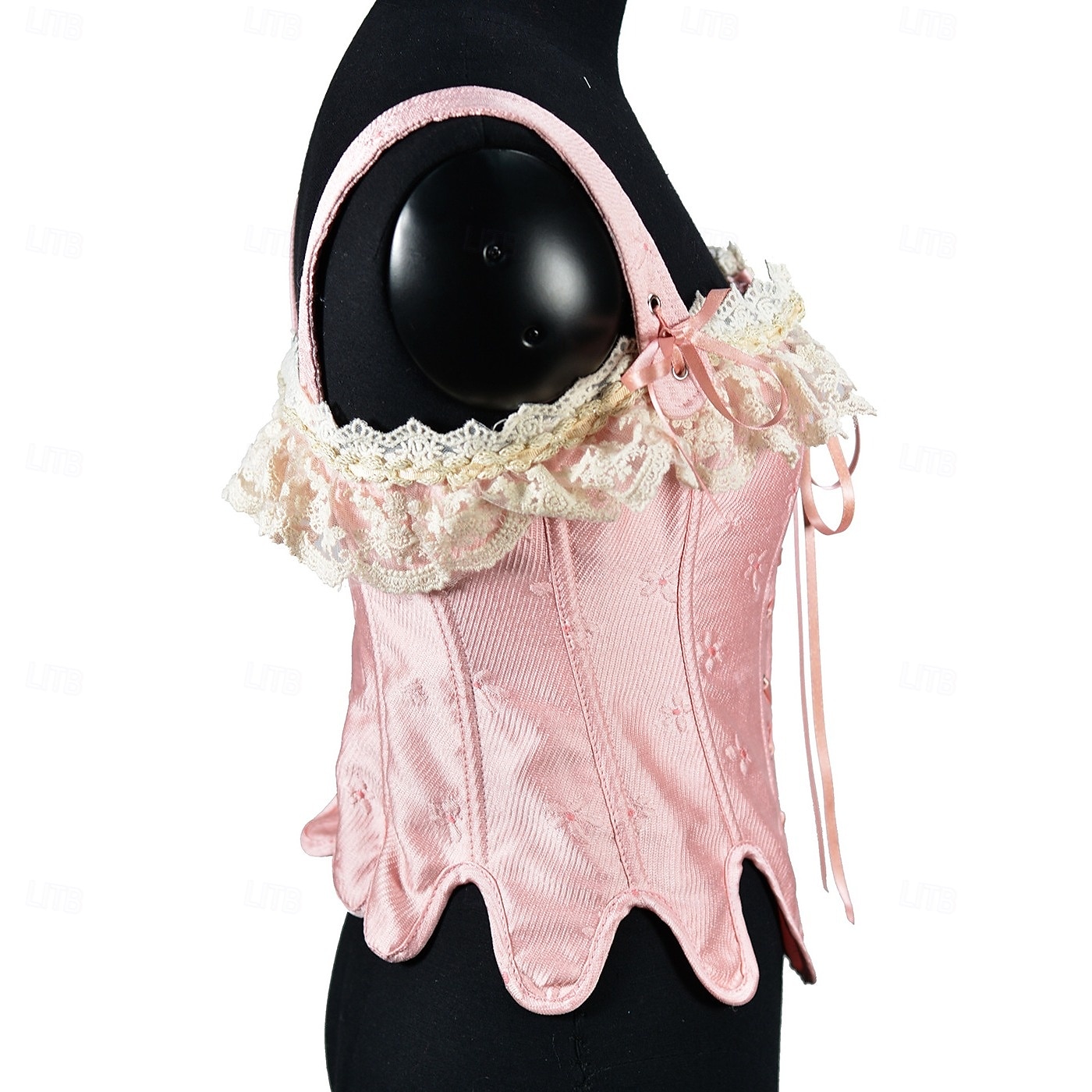 Medieval Renascentist Corset Corsaj Zana Nobilă Jacquard Cu Șiret Floral Costume de fancy Pentru femei Regal Halloween Carnaval Casul / Zilnic Târgul Renașterii LARP Adulți Corset Primavara vara 2026 - $61.99 –P3
