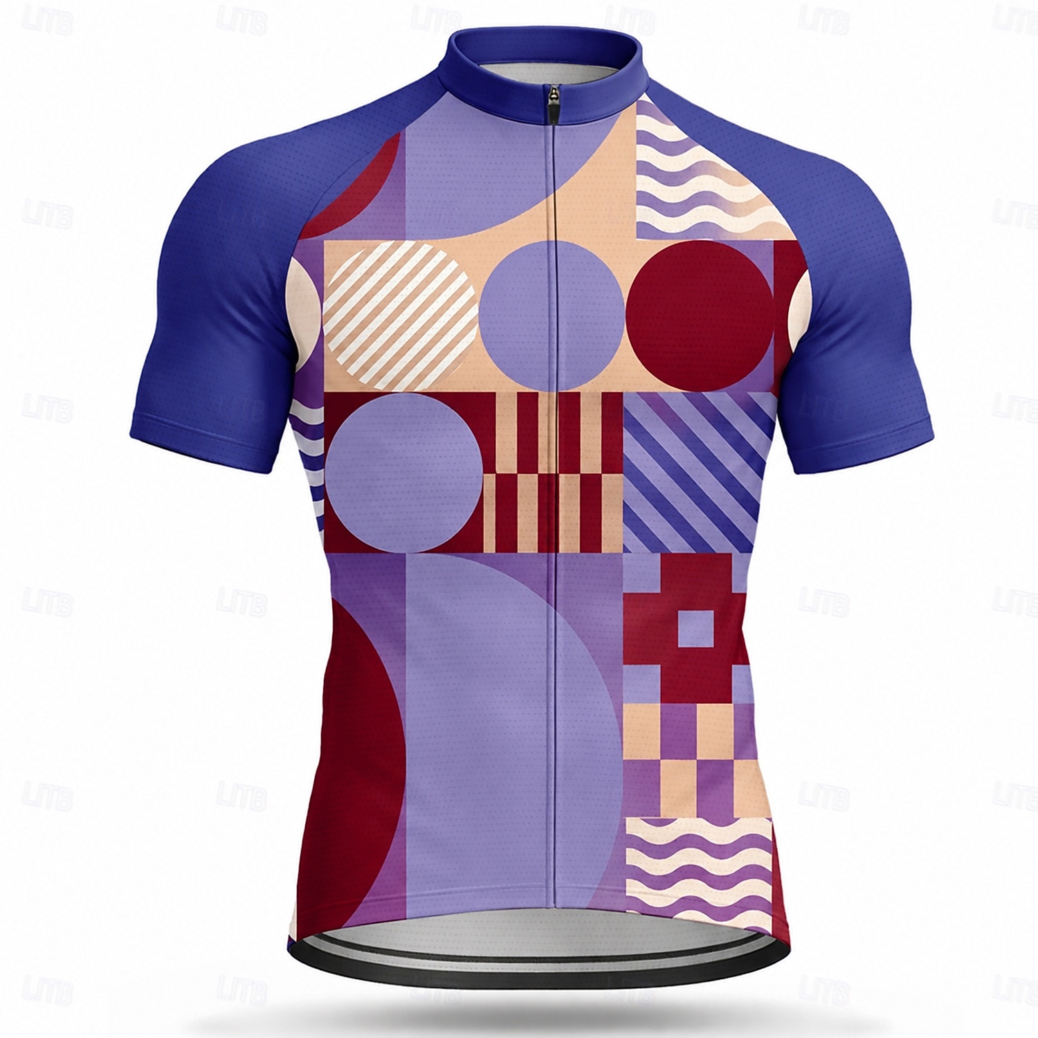 Men Cycling Jersey Geometric Short Sleeve Bike Jersey Activewear Top with 3 Rear Pockets UV Resistant Quick Dry With Pockets Front Zipper Sports Yellow Pink Dark Navy Clothing Apparel 2026 - $28.99 –P11