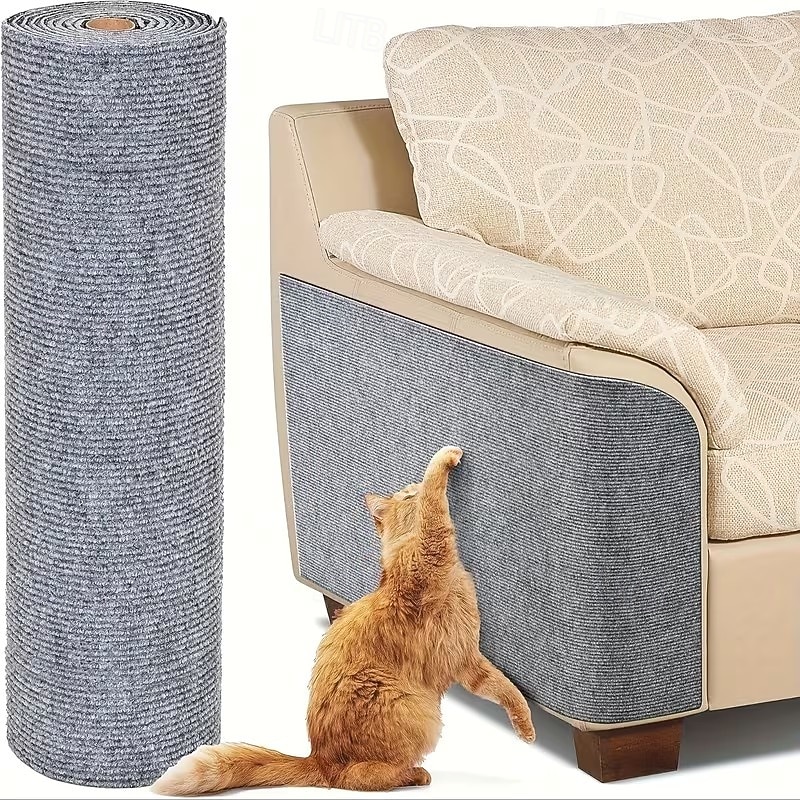 2026年 カット可能な猫用爪とぎマット、猫用爪とぎ、ソファテープ、爪とぎポール、粘着カーペット、猫用爪とぎボード、猫用アクセサリー  コレクション – $25.99 –P1