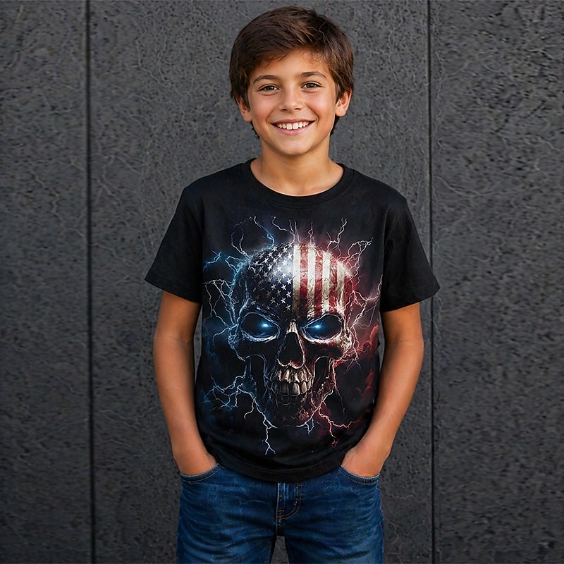 Boys' 3D Graphic Geometric T shirt Tee Short Sleeve 3D Print Summer Spring Sports Fashion Streetwear Kids 4-12 Years Crew Neck Casual Daily Outdoor Regular Fit 2026 - $15.99 –P1