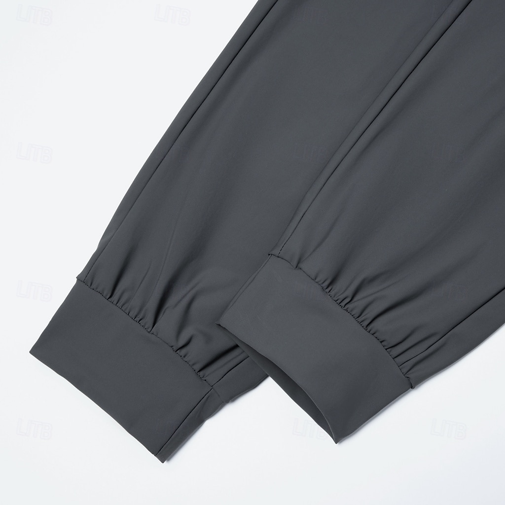 Pánské Běžci Kalhoty Kalhoty pro volný čas Outdoorové kalhoty Šňůrky Kapsy Elastický pas Pevná barva Rychleschnoucí Lehká váha Délka kolen Denní Venkovní Dovolená prázdniny stylové Khaki Černá Lehce 2026 - $21.99 –P15