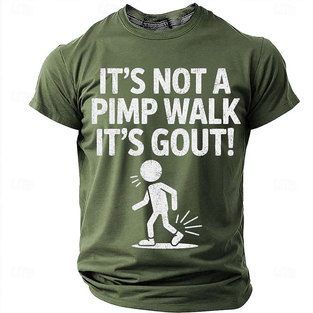 Lustiges Herren-T-Shirt zum Thema Gicht: „Es ist kein Zuhälter-Gang, es ist Gicht“ – ein tolles Geschenk für Papa und Opa. 2026 - $18.99 –P7