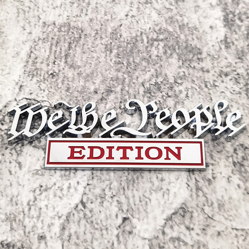 2er-Pack „We the People“-Autoemblem mit patriotischer Flagge, 3D-Chrom-Autoaufkleber für LKW, SUV, Motorrad, patriotisches Design mit amerikanischer Verfassung – Geschenkidee für Männer und Frauen 2026 - $15.99 –P5