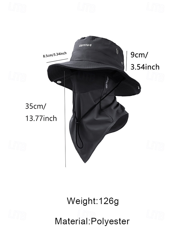 Men's Outdoor Adventure Sun Hat, Adjustable Neck Flap, UV Protection, Breathable Mesh, Ideal for Mature Men's Travel, Hiking and Fishing 2026 - $18.99 –P11