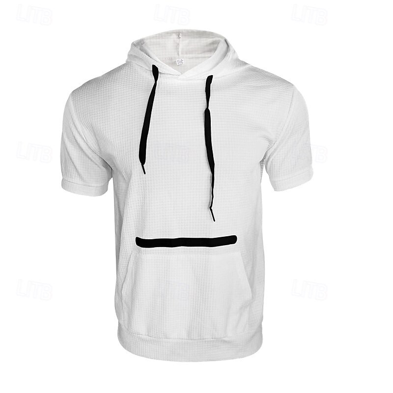 Hombre Color sólido Camiseta Running Camiseta Compresión Camisa atlética Top deportivo Verano Primavera Correa Bolsillos Manga Corta Secado rápido Ligero Dispersor de humedad Transpirable 2026 - $20.99 –P13