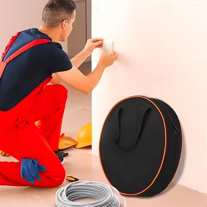 Odolná kulatá brašna na nářadí se zapínáním na zip, přenosná kompaktní a odolná látková úložná schránka na nářadí, ideální pro karavany, zahradničení, dílnu, pro uložení kabelů a drobného nářadí 2026 - $13.49 –P2