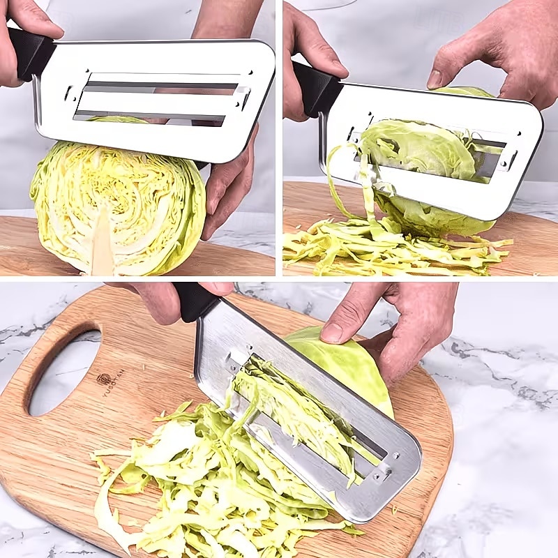 Juego de 3/4 cuchillos peladores de acero inoxidable con mango de madera, cuchillo multifuncional para pelar frutas y verduras, ideal para caña de azúcar, patatas, manzanas y para cortar en la cocina. 2026 - $23.99 –P7